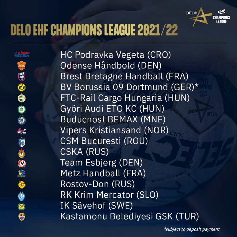 EHF presented the list of CL participants